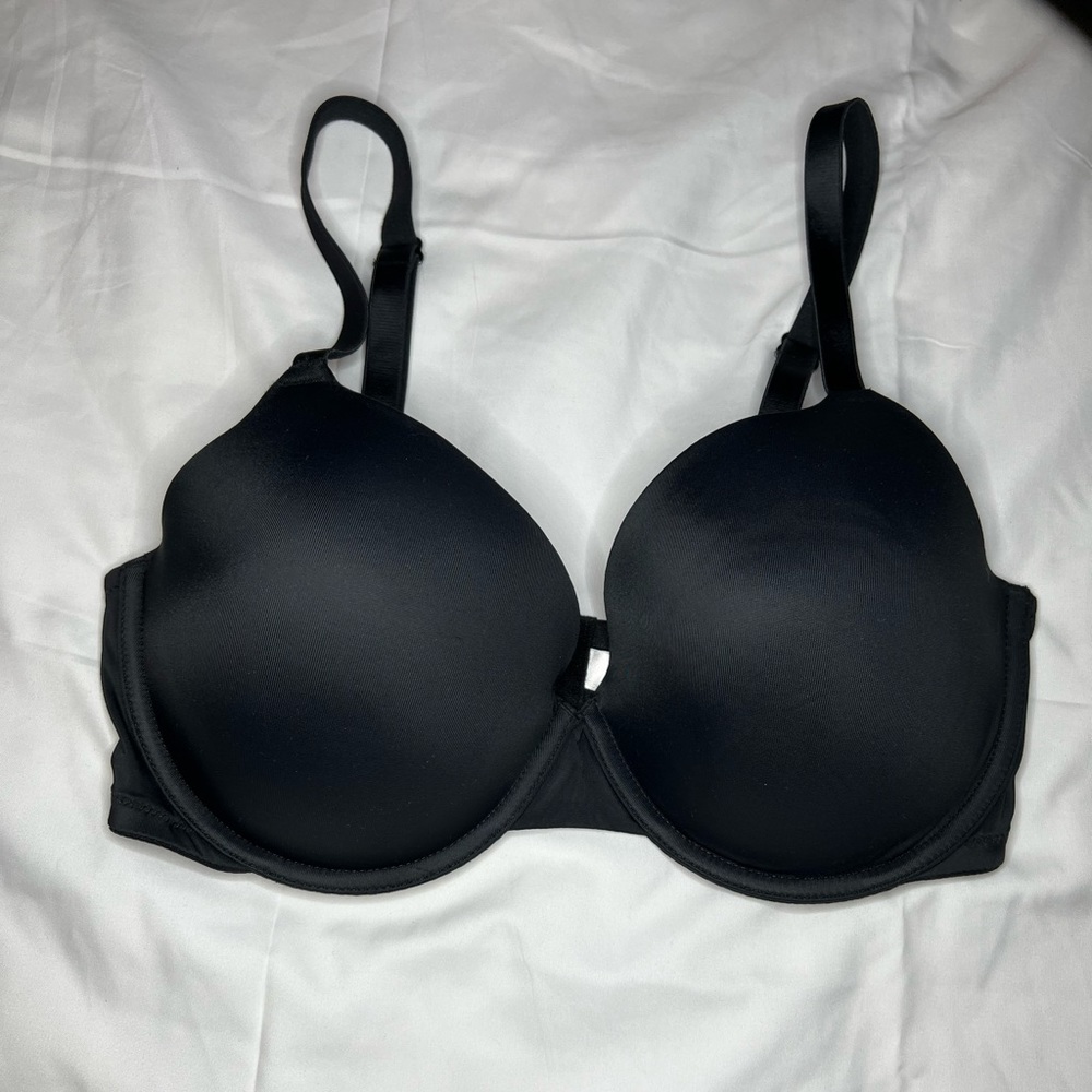 Pink black bra